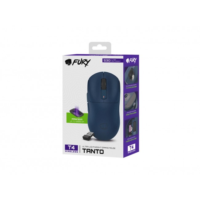 FURY Tanto T4 gaming mouse wireless 12000 dpi navy blue FURY Tanto T4 gaming mouse wireless 12000 dpi navy blue