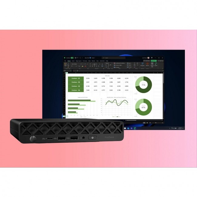 Komputer PC HP ProDesk 4 Mini G1i Ultra 5 225T/16GB/SSD512GB/Intel/11PR 3Y