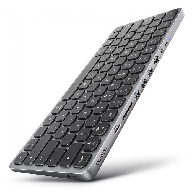 Axagon HMC-KB-US laptop dock/port replicator Wired USB 3.2 Gen 1 (3.1 Gen 1) Type-C Grey Axagon HMC-KB-US laptop dock/port replicator Wired USB 3.2 Gen 1 (3.1 Gen 1) Type-C Grey