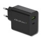 Qoltec 51717 Charger | 45W | 5-20V | 2.25-3A | USB type C PD | USB | Black Qoltec 51717 Charger | 45W | 5-20V | 2.25-3A | USB type C PD | USB | Black