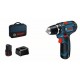 Bosch Akku-Bohrschrauber 12 V Li-Ion 1300 RPM Black, Blue, Red