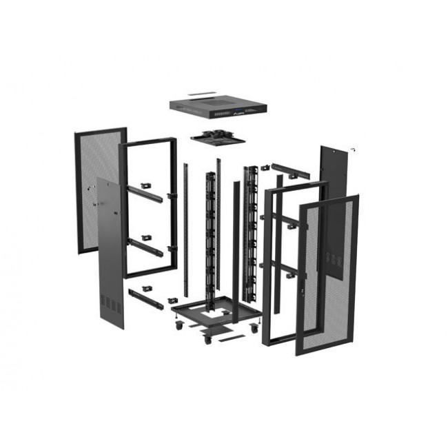 Lanberg FF01-8837-23BL rack cabinet 37U Freestanding rack Black Lanberg FF01-8837-23BL rack cabinet 37U Freestanding rack Black