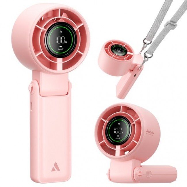 AECOOLY Halo 02 Portable Handheld Fan, rose