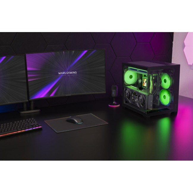 Mars Gaming MCVIEW3 computer case Mini Tower Black