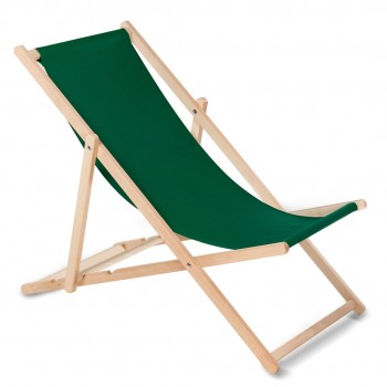 Classic beech lounger GreenBlue GB183 dark green