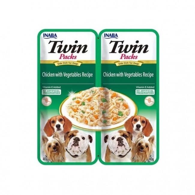 INABA Dog Twin Chicken with vegetables - wet dog food - 2x40g INABA Dog Twin Chicken with vegetables - wet dog food - 2x40g