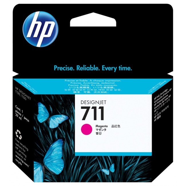 HP 711 29-ml Magenta DesignJet Ink Cartridge HP 711 29-ml Magenta DesignJet Ink Cartridge