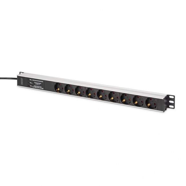 Digitus DN-95438 power distribution unit (PDU) 9 AC outlet(s) 1U Black, Silver Digitus DN-95438 power distribution unit (PDU) 9 AC outlet(s) 1U Black, Silver