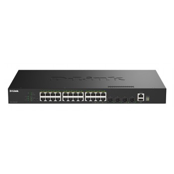 D-Link 28-Port Gigabit Stackable PoE+ Smart Managed Switch with 4 x 10G SFP+ Ports