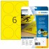 HERMA Signs signalling hard-wearing A4 85 mm round yellow strong adhesion film matt weatherpr 150 pcs.