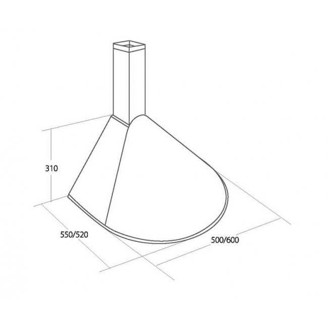 Chimney Kitchen Hood Akpo WK-5 Rondo Turbo 60 Inox Chimney Kitchen Hood Akpo WK-5 Rondo Turbo 60 Inox
