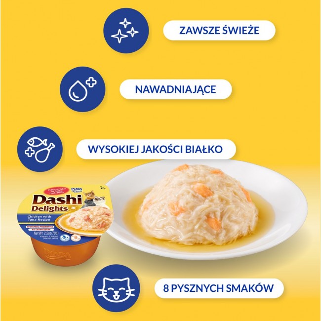 INABA Dashi Delights chicken tuna bouillon - cat treat - 70g INABA Dashi Delights chicken tuna bouillon - cat treat - 70g