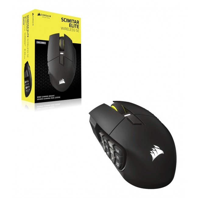 Corsair Scimitar Elite Wireless SE mouse Gaming Right-hand RF Wireless + Bluetooth Optical 33000 DPI Corsair Scimitar Elite Wireless SE mouse Gaming Right-hand RF Wireless + Bluetooth Optical 33000 DPI