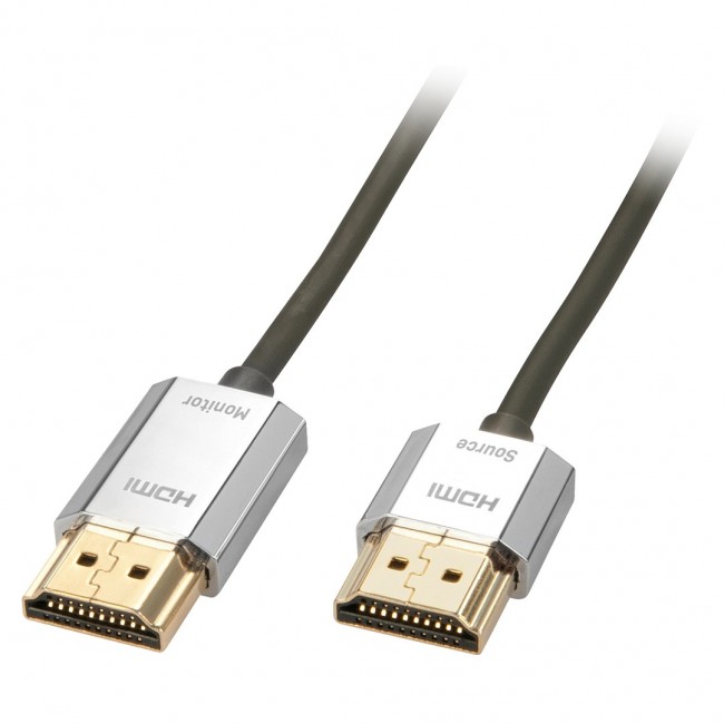 Lindy 3m CROMO Slim High Speed HDMI Cable with Ethernet Lindy 3m CROMO Slim High Speed HDMI Cable with Ethernet