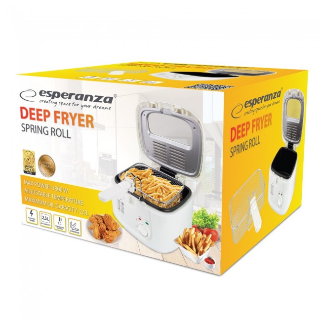 Esperanza EKG012 Deep Fryer 2.5L, White