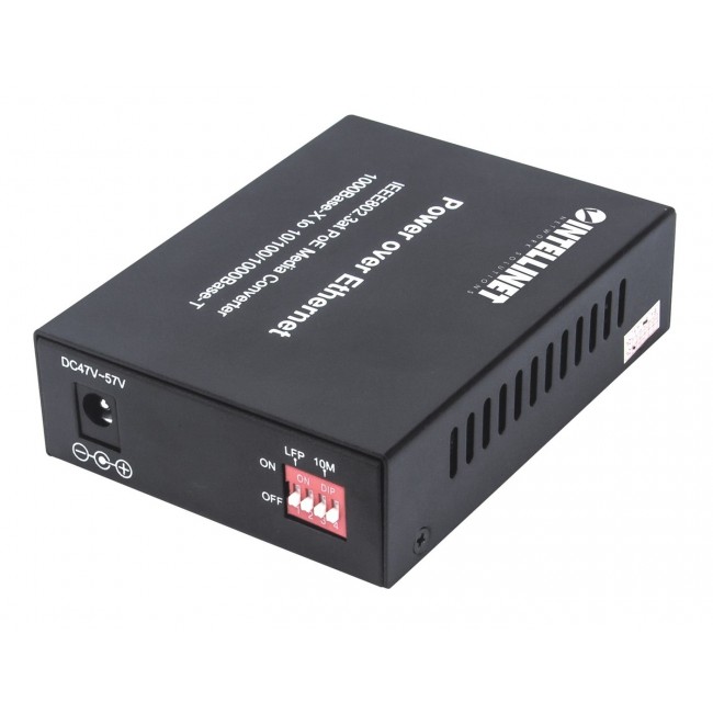 Intellinet Gigabit PoE+ Media Converter, 1 x 1000Base-T RJ45 Port to 1 x SFP Port, PoE+ Injector Intellinet Gigabit PoE+ Media Converter, 1 x 1000Base-T RJ45 Port to 1 x SFP Port, PoE+ Injector