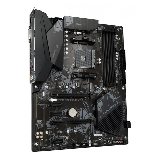 GIGABYTE B550 Gaming X V2 Motherboard - AMD Ryzen 5000 CPUs, 10+3 Phases VRM, up to 4733MHz DDR4, 1xPCIe 4.0 + 1xPCIe 3.0 M.2, 1GbE LAN, USB 3.2 Gen 2