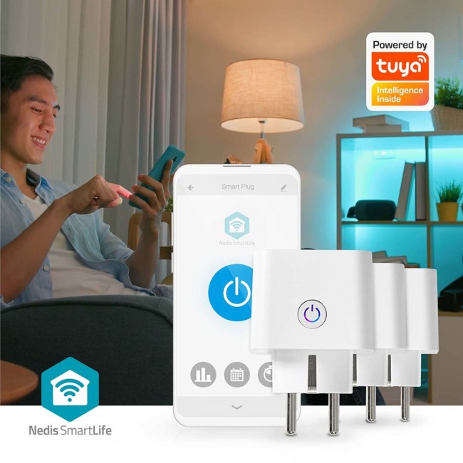 Nedis WIFIP121FWT3 smart plug 3680 W Home White