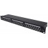 Intellinet Patch Panel, Cat6a, FTP, 24-Port, 1U, Shielded, 90 Top-Entry Punch Down Blocks, Black