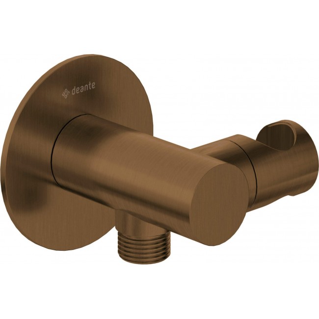 Angled connector with handset holder Angled connector with handset holder