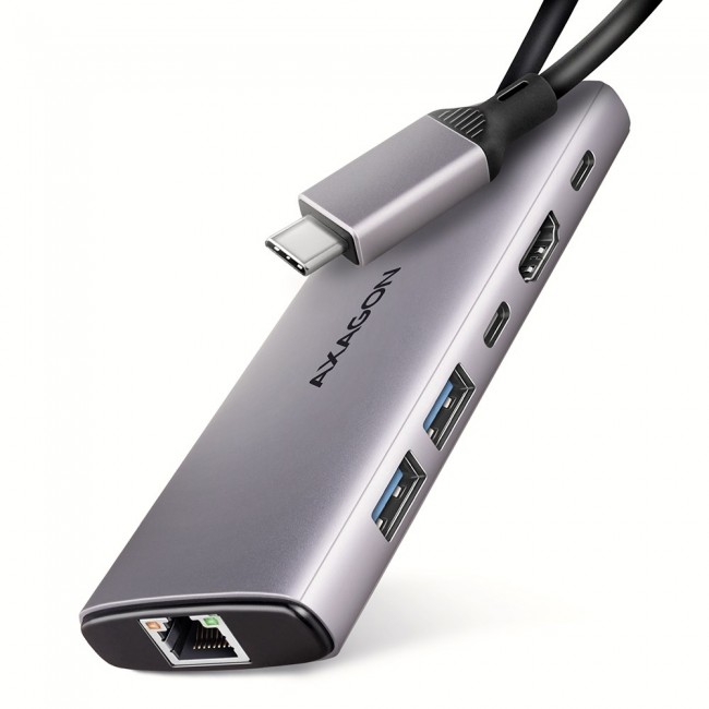 Axagon HMC-6G2L laptop dock/port replicator Wired USB 3.2 Gen 2 (3.1 Gen 2) Type-C Aluminium Axagon HMC-6G2L laptop dock/port replicator Wired USB 3.2 Gen 2 (3.1 Gen 2) Type-C Aluminium