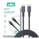 AUKEY CB-SCC101 USB-C Type-C Power Delivery PD 100W 5A 1m Silikon Black AUKEY CB-SCC101 USB-C Type-C Power Delivery PD 100W 5A 1m Silikon Black