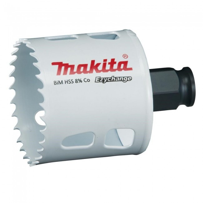 MAKITA HOLE SAW BIM HSS-Co 8% 54mm EZYCHANGE METAL, STEEL, ALU, WOOD, PVC MAKITA HOLE SAW BIM HSS-Co 8% 54mm EZYCHANGE METAL, STEEL, ALU, WOOD, PVC