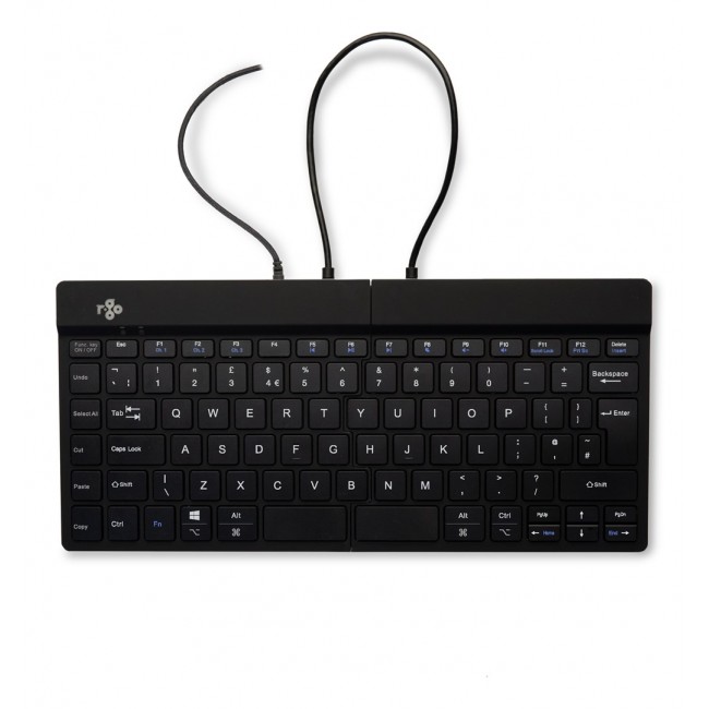 R-Go Tools Ergonomic keyboard R-Go Split Break v2 with break software, ergonomic split keyboard, QWERTY (UK), Wired, black