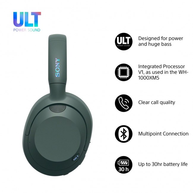 Sony ULT WEAR - Wireless Bluetooth Headphones with ULT POWER SOUND, Ultimate Deep Bass, Noise Cancelling, Clear Call Quality, Up to 30hr Battery Life, IOS & Android Sony ULT WEAR - Wireless Bluetooth Headphones with ULT POWER SOUND, Ultimate Deep Bass, Noise Cancelling, Clear Call Quality, Up to 30hr Battery Life, IOS & Android