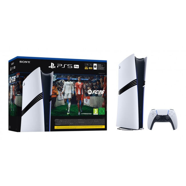 Sony PlayStation 5 Pro + EA Sports FC 26 Bundle 2 TB Wi-Fi Black, White Sony PlayStation 5 Pro + EA Sports FC 26 Bundle 2 TB Wi-Fi Black, White