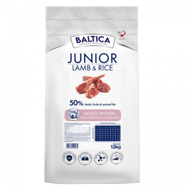 BALTICA Nutraceutic Puppy Monoprotein Lamb with rice - dry dog food - 12kg BALTICA Nutraceutic Puppy Monoprotein Lamb with rice - dry dog food - 12kg