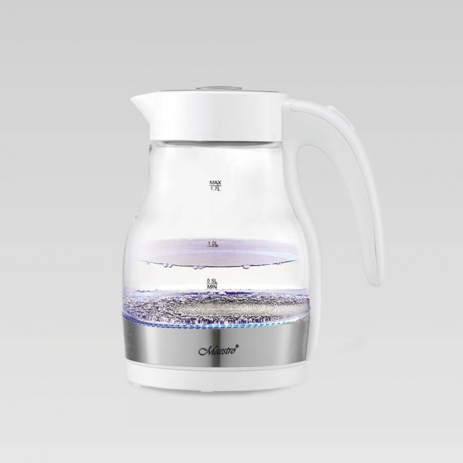 Maestro MR061 electric kettle 1.7 L 2200 W Transparent, White
