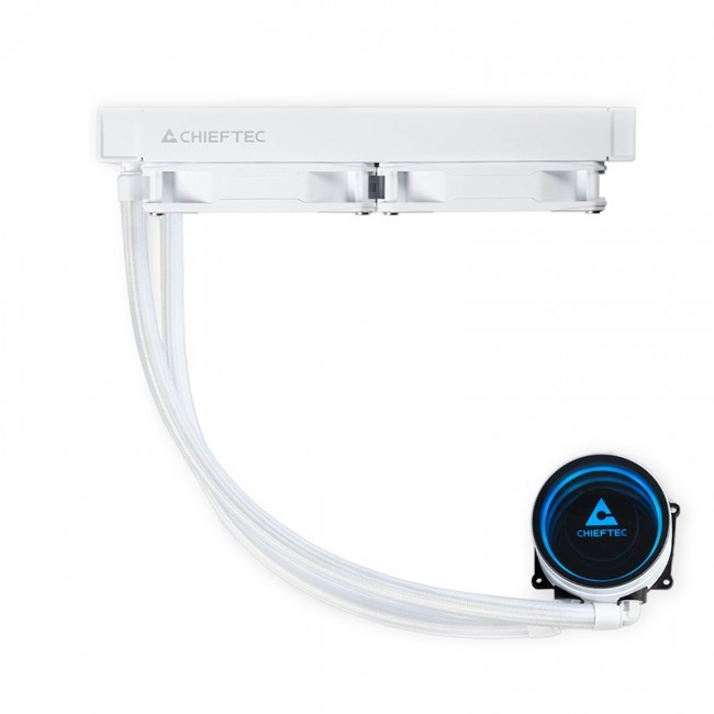 Chieftec ICEBERG 240-RGB-W Computer case All-in-one liquid cooler 12 cm White
