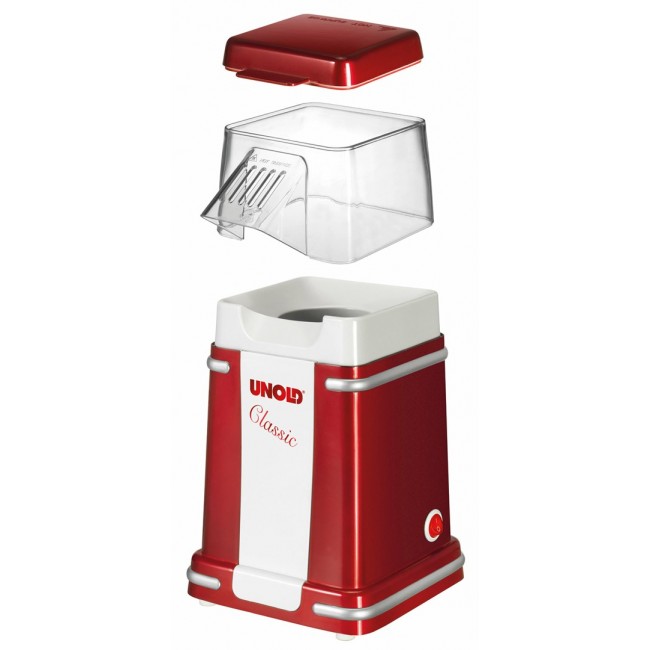 Unold Classic popcorn popper Red, Silver, White 900 W