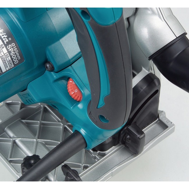 Makita SP6000J portable circular saw 16.5 cm Black, Blue 5800 RPM 1300 W