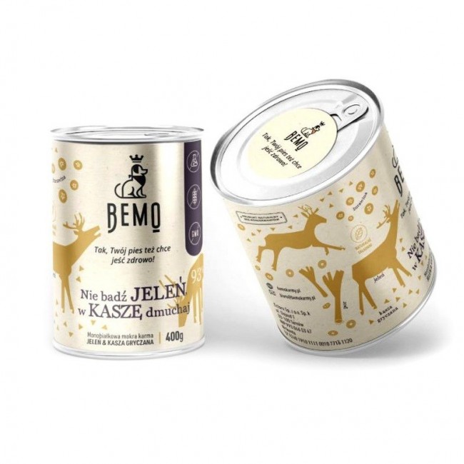 BEMO Nie bąd Jele w kaszę dmuchaj Mono - wet dog food - 400g
