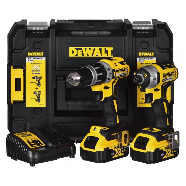 POWER TOOL COMBO KIT DEWALT DCK266P2T (DCD796+DCF887) 2X5,0AH 18V POWER TOOL COMBO KIT DEWALT DCK266P2T (DCD796+DCF887) 2X5,0AH 18V