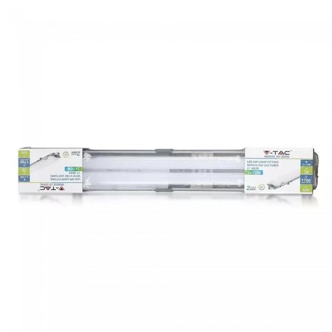 Hermetic luminaire V-TAC VT-15022 2x 150cm (2x 22W) 6400K 4000lm (SKU 6400) Black Hermetic luminaire V-TAC VT-15022 2x 150cm (2x 22W) 6400K 4000lm (SKU 6400) Black