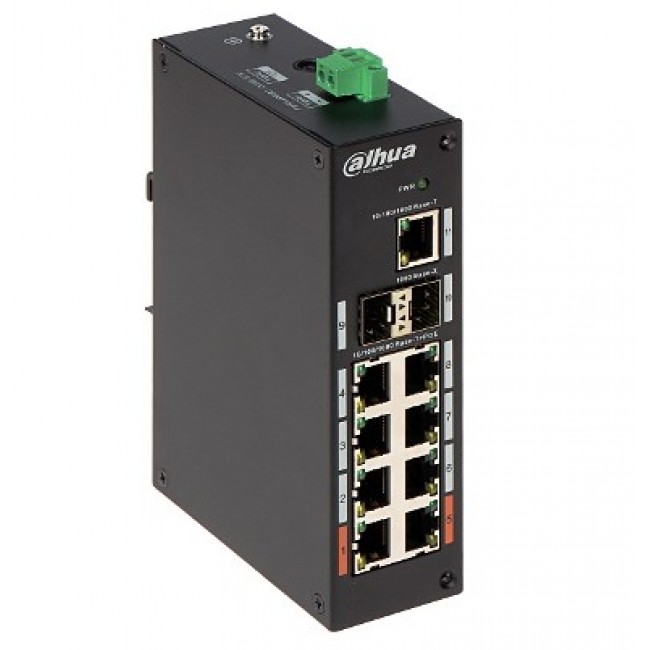 Dahua Technology PFS3211-8GT-120-V2 network switch Unmanaged Gigabit Ethernet (10/100/1000) Power over Ethernet (PoE) Desktop/Wall-Mounting Black