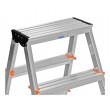 Krause Dopplo double-sided step ladder silver Krause Dopplo double-sided step ladder silver