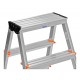 Krause Dopplo double-sided step ladder silver Krause Dopplo double-sided step ladder silver