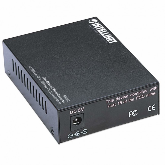 Intellinet Fast Ethernet Media Converter, 10/100Base-Tx to 100Base-Fx (SC) Multi-Mode, 2 km (1.24 mi) Intellinet Fast Ethernet Media Converter, 10/100Base-Tx to 100Base-Fx (SC) Multi-Mode, 2 km (1.24 mi)