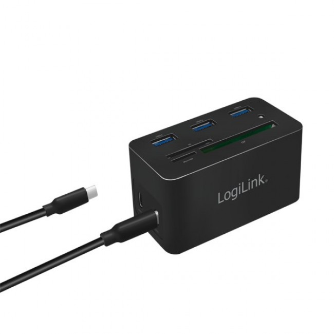 LogiLink UA0370 laptop dock/port replicator Wired USB 3.2 Gen 1 (3.1 Gen 1) Type-C Black