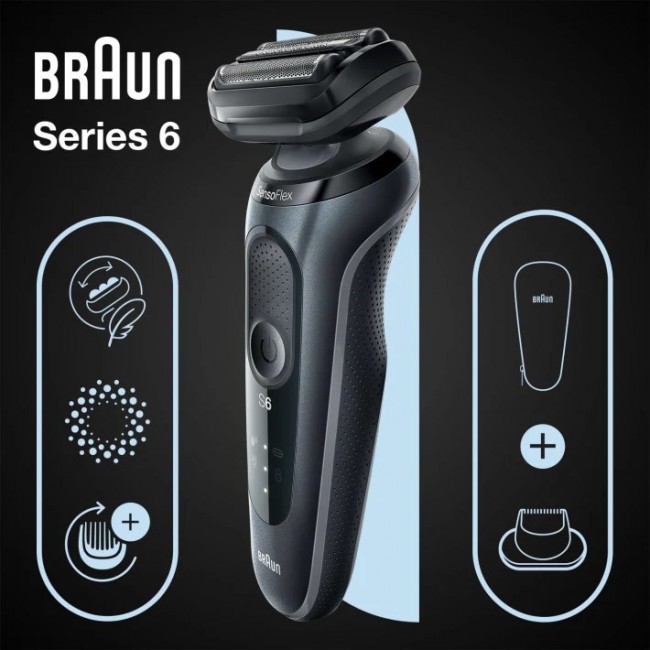 Braun Series 6 61-N1200s Foil shaver Trimmer Black