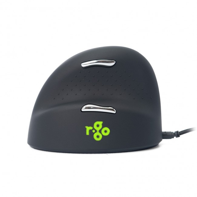 R-Go Tools Ergonomic mouse R-Go HE Break with break software, large (hand size 185 mm), left-handed, Wired, black
