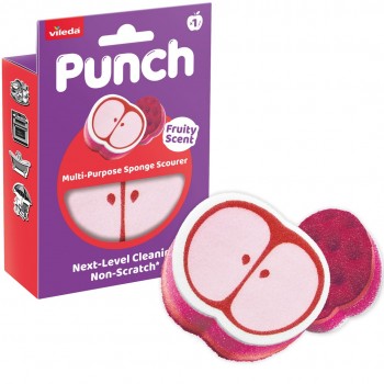 Vileda Punch All-Purpose Sponge Apple, 1 piece