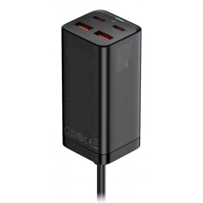 Baseus GaN 3 Pro Desktop Fast Charger CCGP000101 100W 2x USB-A 2x USB-C PD 3.0 QC 4.0+