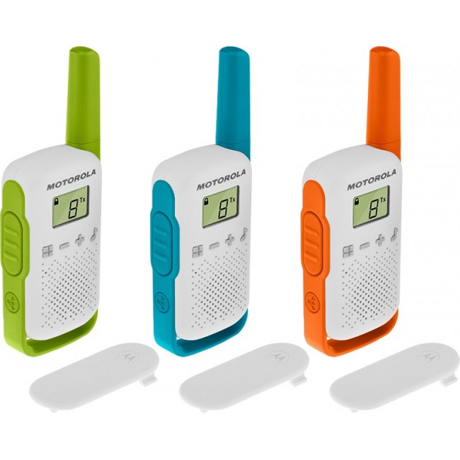 Motorola T42 two-way radio 16 channels Blue, Green, Orange, White Motorola T42 two-way radio 16 channels Blue, Green, Orange, White