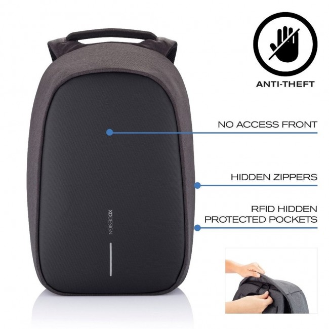 XD DESIGN ANTI-THEFT BACKPACK BOBBY HERO SMALL BLACK P/N: P705.701 XD DESIGN ANTI-THEFT BACKPACK BOBBY HERO SMALL BLACK P/N: P705.701