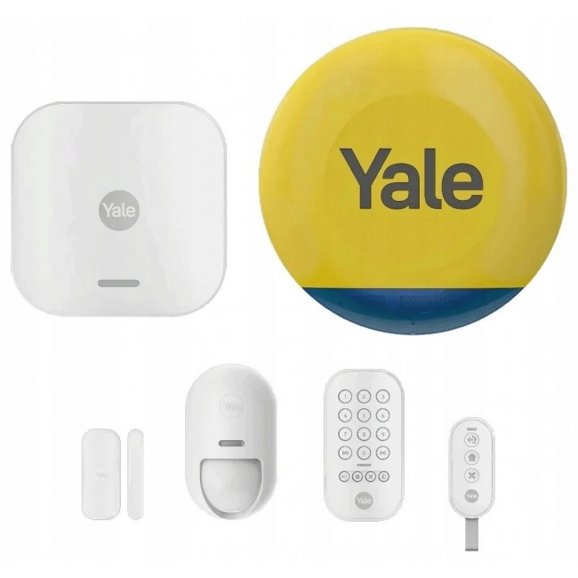 Yale smart alarm starter kit 6 elements - Control unit, Siren, Keypad, Remote control, Motion detector, Window/door detector Yale smart alarm starter kit 6 elements - Control unit, Siren, Keypad, Remote control, Motion detector, Window/door detector